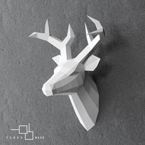 3D wall decoration Nordic simple fun handmade diy reindeer paper art living room decoration pendant jewelry hanger ins