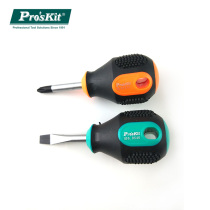 Baogong short handle radish head screwdriver flat cross household screw batch 6MM