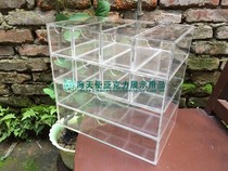 Acrylic transparent plexiglass drawer type cosmetics Beauty display cabinet jewelry storage box phototherapy glue display cabinet