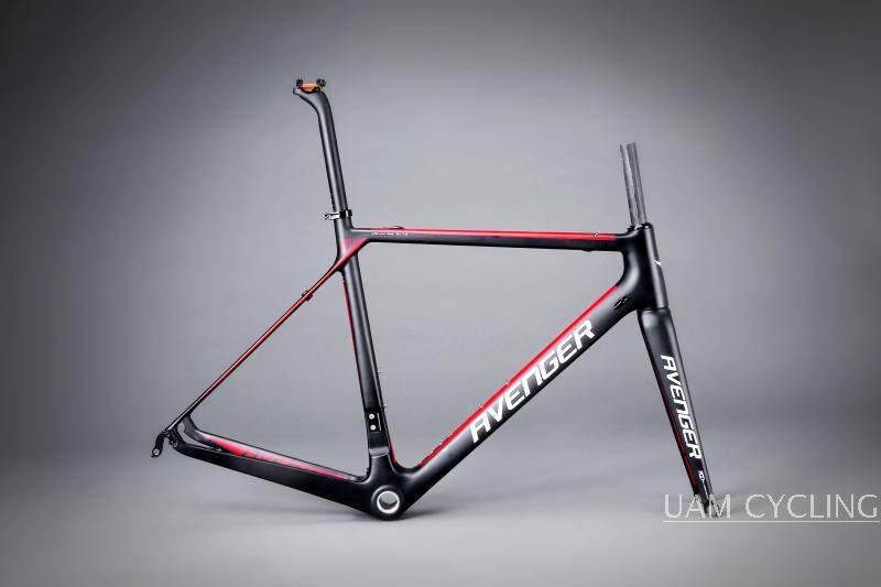 鸿富产品avenger复仇者高模碳纤维车架公路车架轻量版车架a6