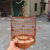 Embroidered eye wide cage old bamboo wave cage round bamboo acacia gray swallow bamboo cage wide bird cage Qingyuan Jinqing White Swallow cage