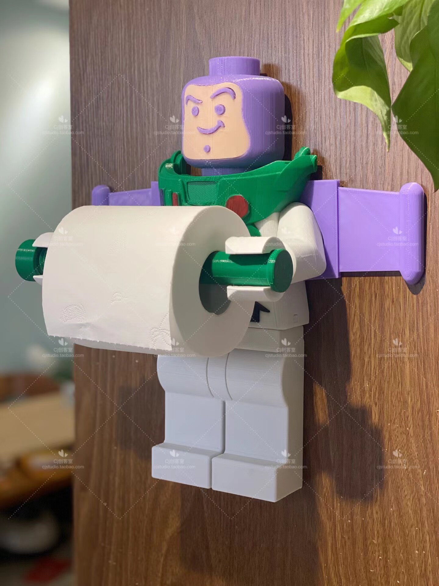 Book a 3D Printed Lego Toilet Paper Holder, Towel Rack, Paper
