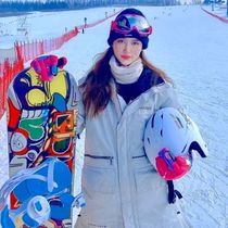 Long White Mountain ski suit rental NANDN SNOW outdoor snowsuit jacket male and female veneer double plate tide card waterproof