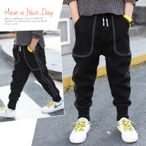 5 male children 8 autumn casual pants children Spring and Autumn 10 chain sports trousers 12 primary school students 13 boys 15 years old