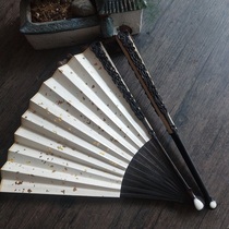 Full-Umwood Louvre Hollow Through Carving Crafts Fan 9 5 Inch Su Work Folding Fan Blank Play Fan Sprinkle With Real Gold Fan Face Handwork