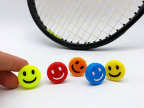 New tennis racket shock absorber smiley face cartoon silicone funny round shock absorber