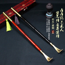 High-grade solid wood metal purple sandalwood rhinoceros horn red sandalwood itch scratching device to grasp back wooden household wood old head music