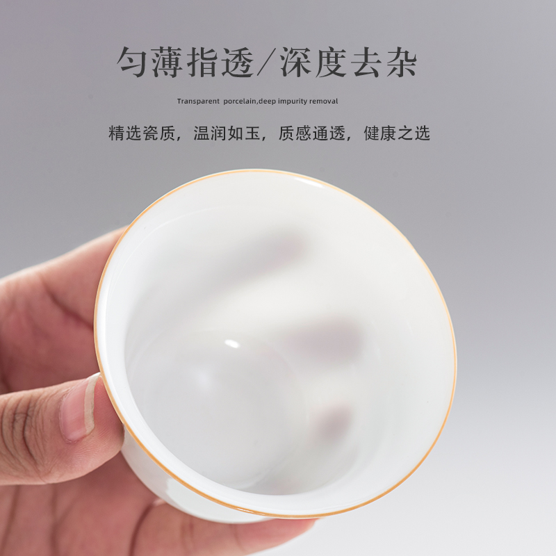 Jingdezhen pure manual them thin body master cup custom sample tea cup kung fu tea cups individual cup single CPU