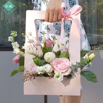 Flowers packaging box flowers Handbags flowers Handmade baskets flower arrangements box Paper floral boxes can be placed with wet floral clay gift boxes