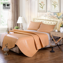 Yuan Mu high-end top layer buffalo leather mat 1 8 m chrome-free tanned water soft cowhide mat 1 5m leather double mat