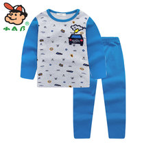 Small AB underwear heat cotton thick boy thermal underwear set Winter children plus velvet velvet cotton autumn trousers