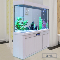 Fish tank aquarium 1 2 screen living room ecological dragon fish tank household large and medium-sized bottom filter ultra-white glass without water change