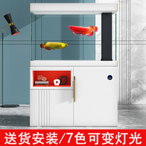 Super white glass fish tank screen aquarium water-free living room small and medium-sized lower filter bottom filter goldfish tank ecological tank