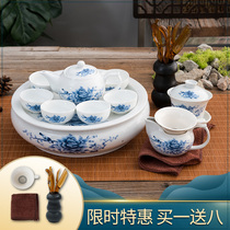 Chaoshan Kung Fu Tea Set Set Set with Drum-shaped Large Capacity Gongfu Tea Plate Home Gift