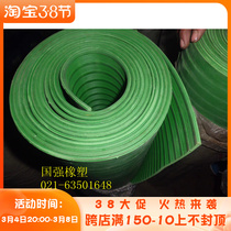 Good quality non-slip green striped rubber sheet oil resistant rubber sheet insulation rubber sheet thick 5mm door amplitude 1 2 m