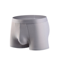 Light gray mens underwear mesh ice silk boxer breathable solid color antibacterial spring and summer new waist pants head light blue