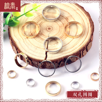 Rongtai diy earrings stud earrings earrings material double hole hand made tassel hair accessories