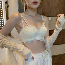 New Pint Vidense small chest thickened Polylatex underwear Female bra No steel ring Lace Adjusted Bra Suit