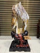 Myanmar tree jade raw stone Large ornament wood fossil strange stone Silicified wood Lucky town house Hall patron stone sold