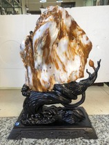 New Myanmar tree jade fossil Silicified wood Qishi Original stone entrance table for lucky town house hall large ornaments