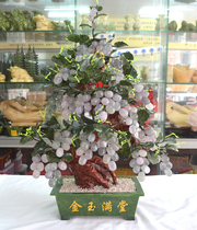 Jade ornaments 75CM high vines landscape living room TV cabinet Hall craft decorations ornaments gifts