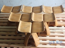 Ash wood Varnish Butterfly Chair Low stool Shoe stool Bathroom Stool Makeup Stool Butterfly Stool