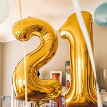 Children Girl Girlfriends Birthday Arrangement Mega Numbers 1 Aluminum Film Balloons Gold 520 Digital 42 inch balloons