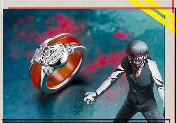 东京食尸鬼戒指环 幸运石动漫周边 喰种金木