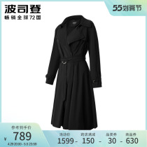 The Porsudon Wind Cloisters womens new mid-length collection of cashew cashew wear resistant and antibacterial business windcoats