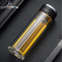 Vientiane double-layer glass high temperature resistant Lady office business small capacity car practical slender Cup V81