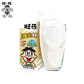 旺旺儿童成长牛奶190ml*12盒[40元优惠券]-寻折猪