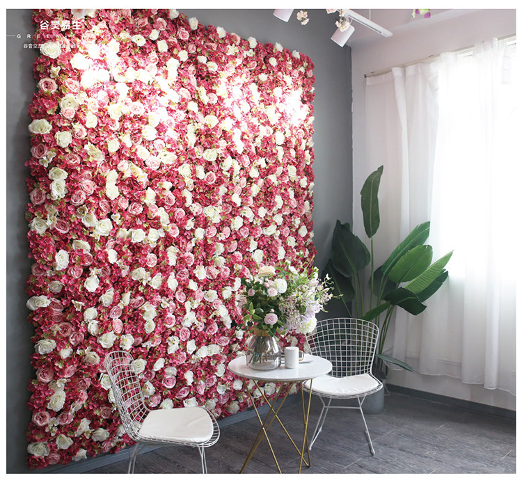 网红仿真花墙装饰室内客厅婚礼布置装饰造景背景墙装饰壁挂花墙