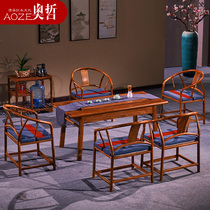 Otzer Red Wood Tea Table Chinese solid wood Hedgehog Purple Sandalwood Tea Table Kung Fu Tea Art Table Combined Furniture AZ-D05