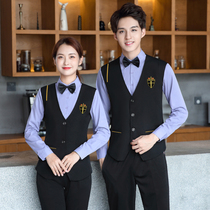 Hotel waiter work clothes female long-sleeved restaurant hot pot restaurant bar ktv tooling western restaurant shirt suit male