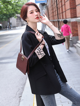 Internet celebrity small suit jacket female spring and autumn Korean version loose casual design sense niche British style ins suit jacket