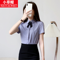 High-end hotel front desk Workwear Beauty Coffee shop dress stylish short sleeve professional shirt suit