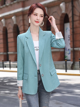 Small suit jacket womens new Korean version of fashion temperament goddess fan student interview commuter work clothes suit suit