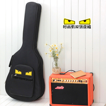 Guitar Packs Small Monster Cartoon Folk Guitar Violin Bag 40 41 Inch Double Shoulder Harmonica Bag Plus Cotton Backpack box