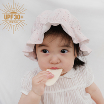 Baby hat Spring money sunscreen Pink Hollowed-out Baby Fisherman Hat Palace Cuddly Princess Girl Sun Hat