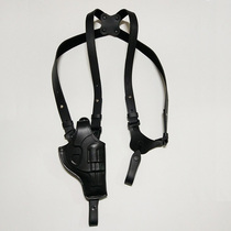 Type 05 left wheel shoulder body holster head layer cowhide 99 underarm pistol sleeve suit plainclothes hidden double shoulder strap