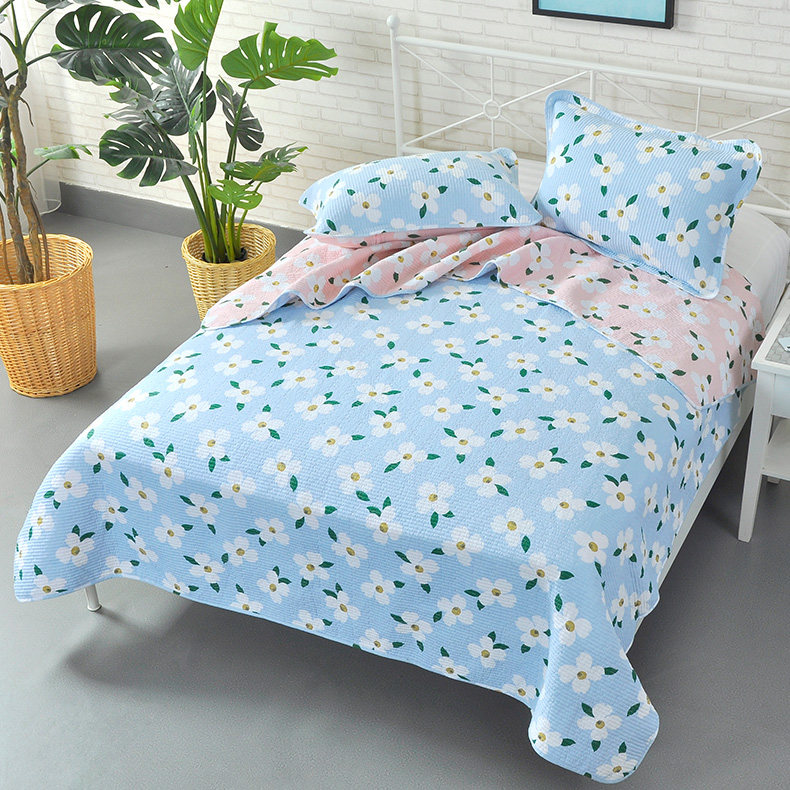 韩式床盖棉 纯棉全棉床盖单件夹棉床单床盖夏凉被榻榻米