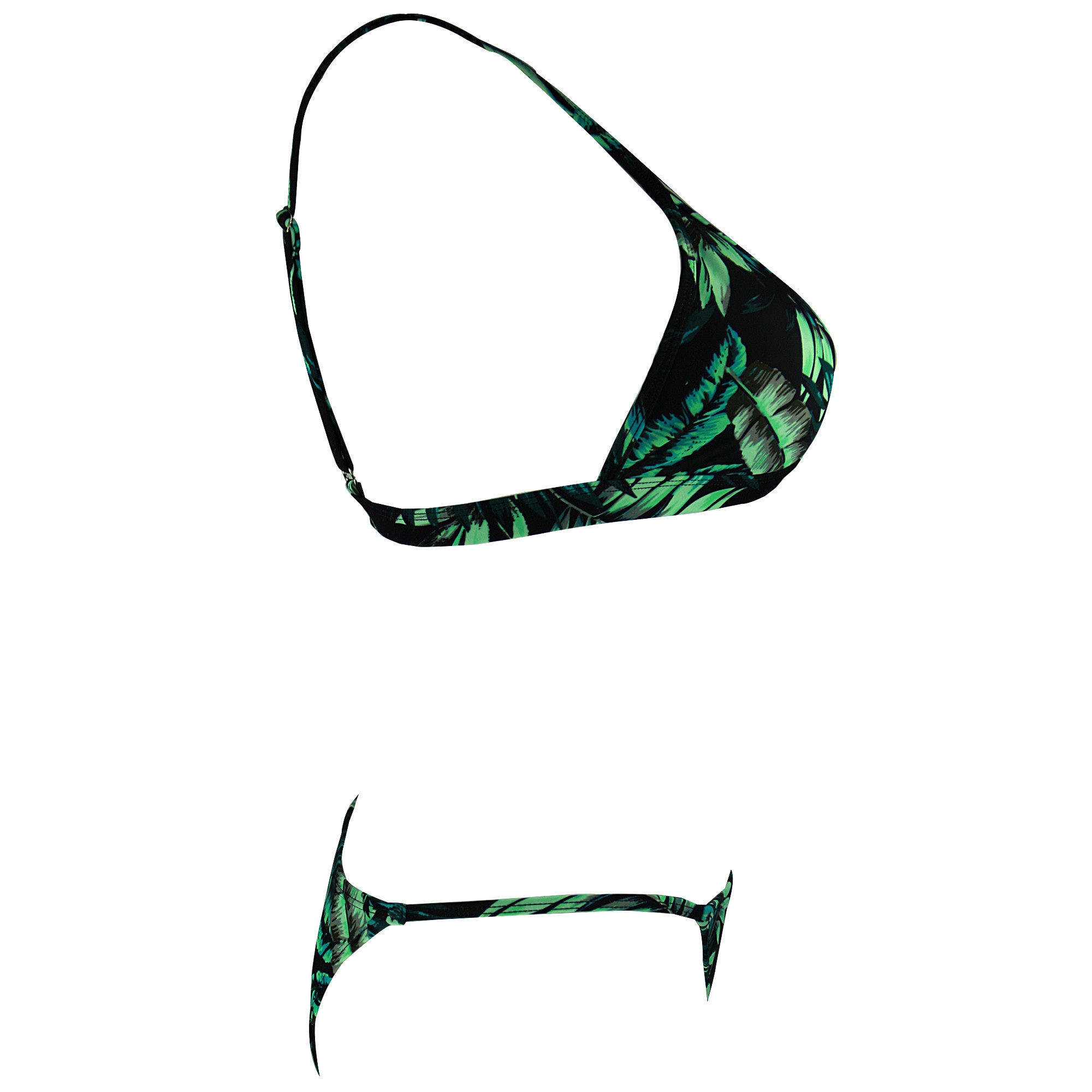 8903#欧美外贸新款女装速卖通ebay分体比基尼bikini三角泳衣竹叶