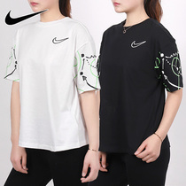 Nike Nike Nike short sleeve womens 2021 summer new casual round neck shirt sports clothes T-shirt half sleeve CW6754
