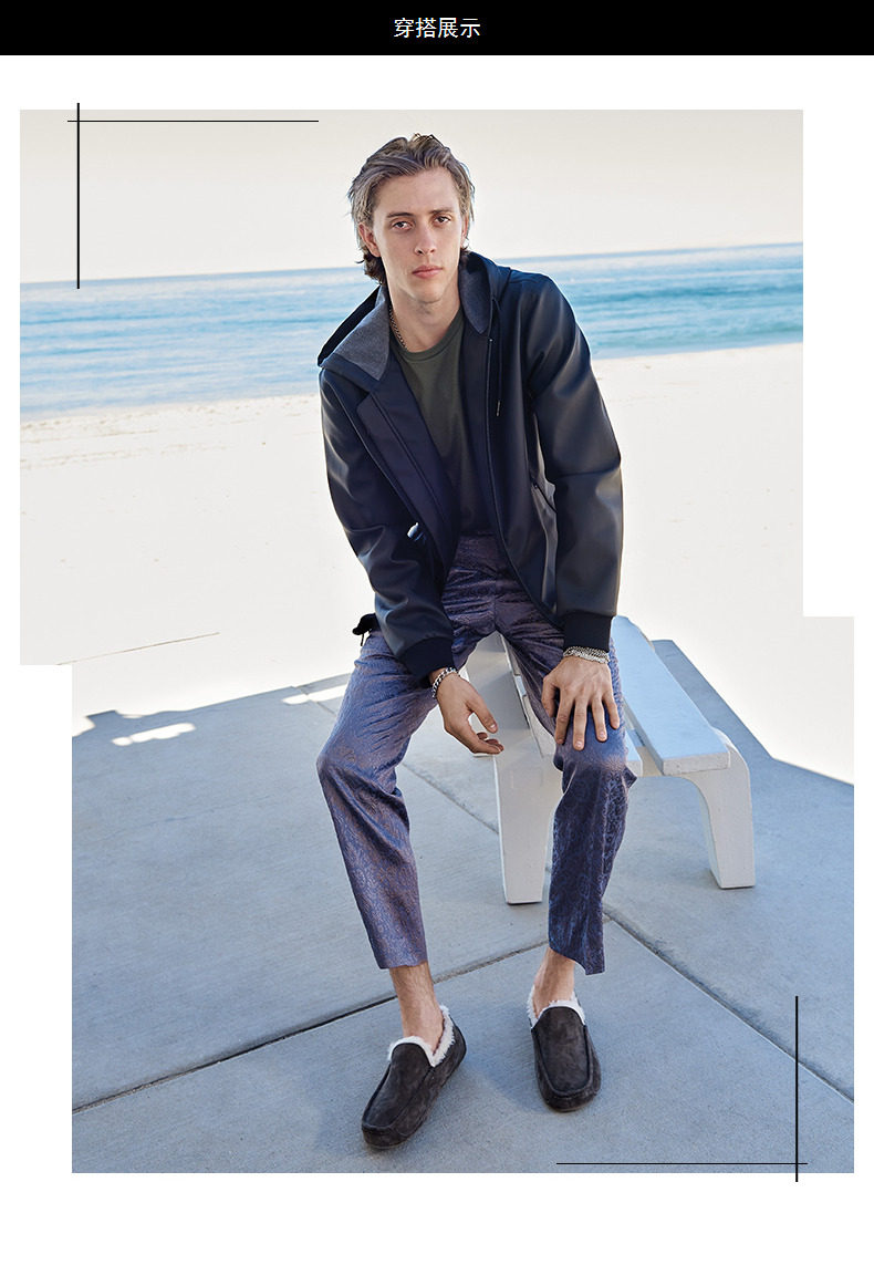 ugg2018秋季新款男士单鞋休闲系列舒适毛单鞋豆豆鞋 1101110