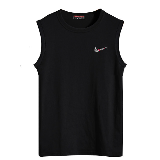 Sweat vest ຜູ້ຊາຍບໍລິສຸດຝ້າຍວ່າງບ້ວງກິລາ trendy ຍີ່ຫໍ້ inner wear vest ຂະຫນາດໃຫຍ່ hurdle ອອກກໍາລັງກາຍກວ້າງ shoulder sleeveless ເສື້ອທີເຊີດ
