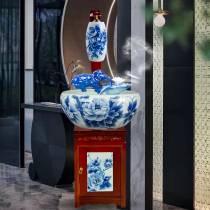Jingdezhen ceramic fish tank aquarium large living room turtle goldfish tank koi tank koi tank decoration decoration