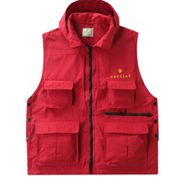 Real Pine Army Green Central Regent waistcoat Photographic Vest Speed Dry with cap Outdoor casual waistcoat Men and women Green red grey