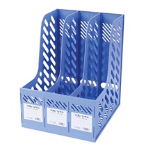 Cantonese-rich Three-grid Bookshelf 938 Three-grid plastic file rack A4 Three-gear combination information finishing frame