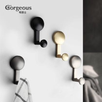 Black Hanging Hood Hook Light Lavish Single Clothes Clothe Hood Hook Shoes Cabinet Row Hook Bathroom Single Hook Wall-mounted Wall Wardrobe Hook