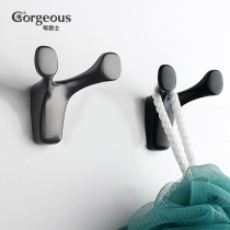 Au Style Horn Clothes Hook Metal Cute Single Punch Hanging Clothes Door Rear Containing Wardrobe Kitchen Guard Wall Hook Creativity